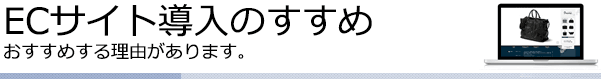 ＥＣサイト導入のすすめ