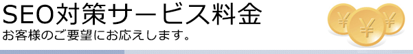 SEO対策サービス料金　プラス料金で適切なSEO対策が可能です。