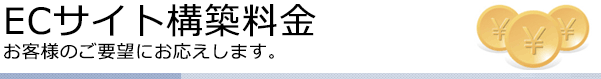 ECサイト構築料金